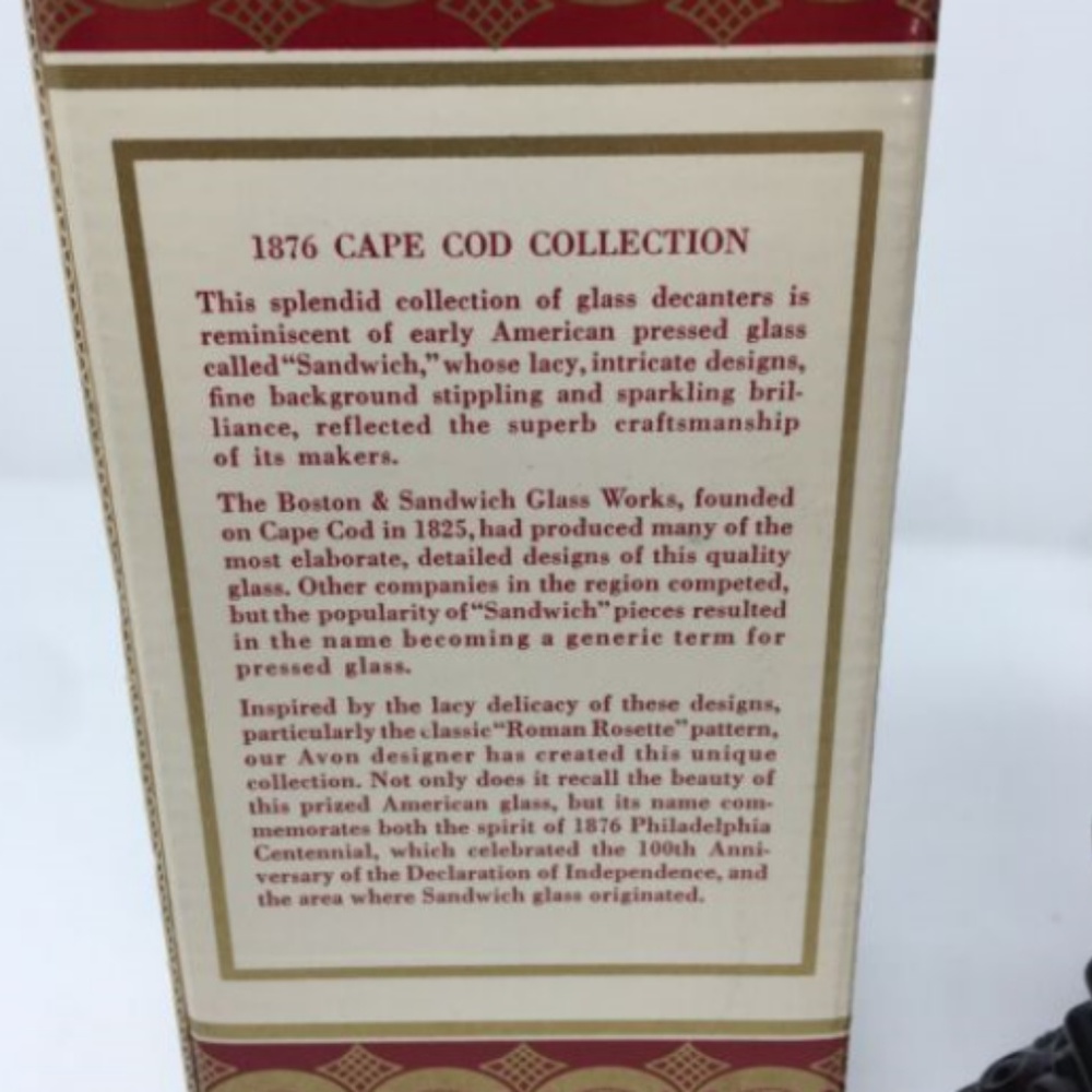 Vtg Avon CAPE COD 1876 Red Sandwich Glass candle - Picture 3 of 6